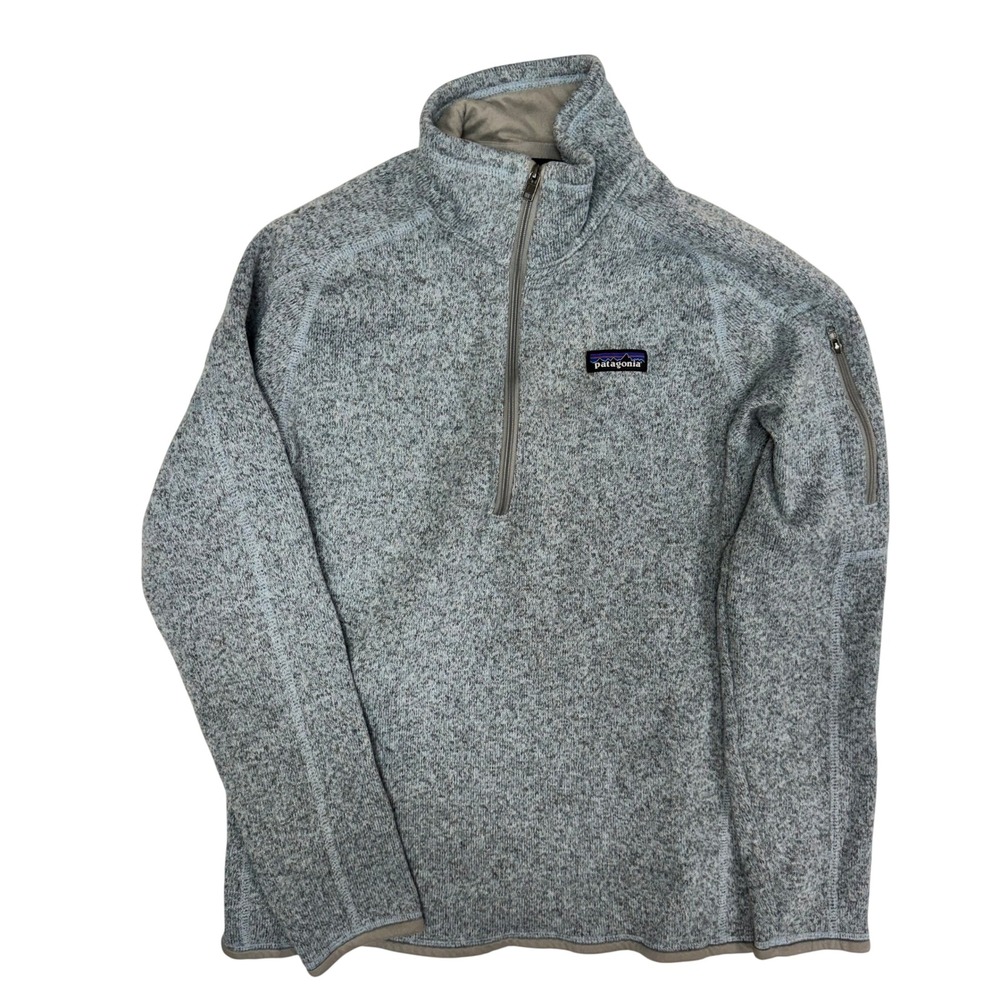 Patagonia Better Sweater 1/4 Zip Pullover Hazy Blue Heather Fleece Large
